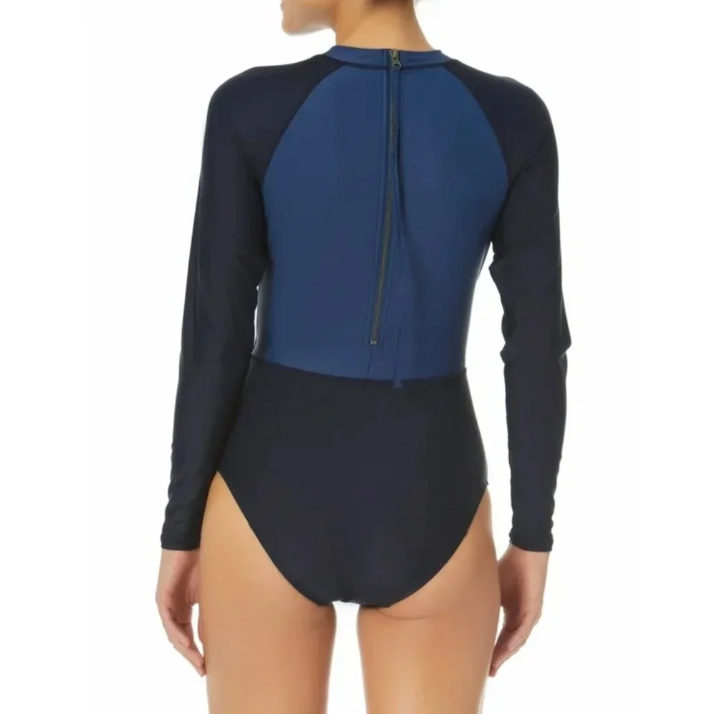 NWT US Polo Assn Palm Beach Rash Guard Zip Back Size Small